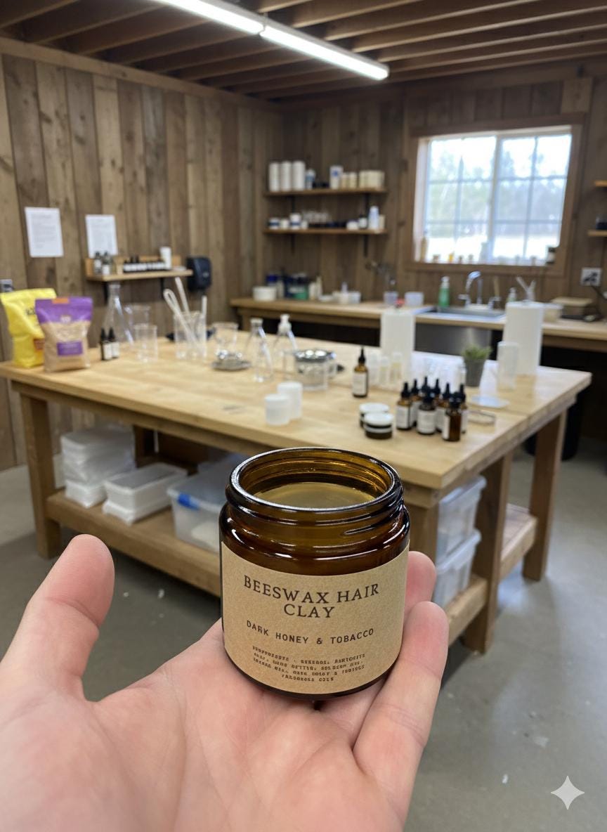 Organic Beeswax Hair Styling Clay 4oz
