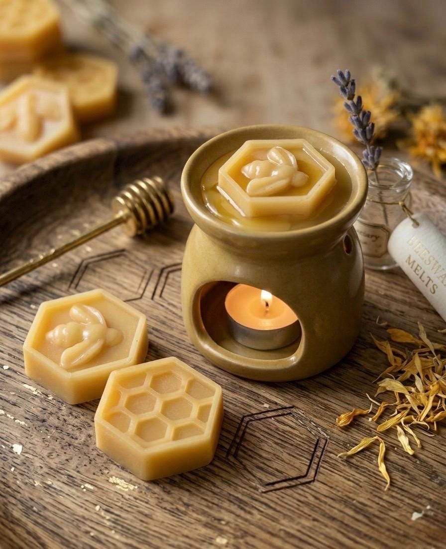 Pure Beeswax Wax melts (set of 6)