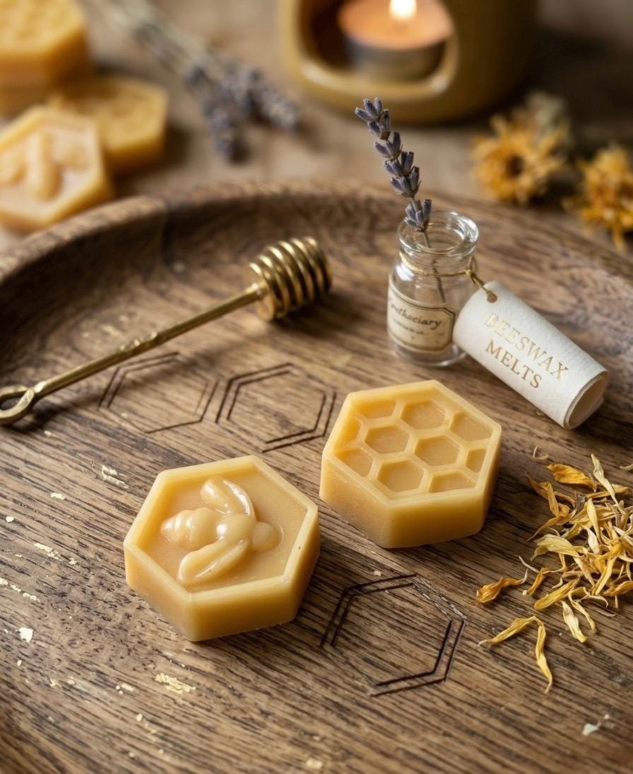 Pure Beeswax Wax melts (set of 6)