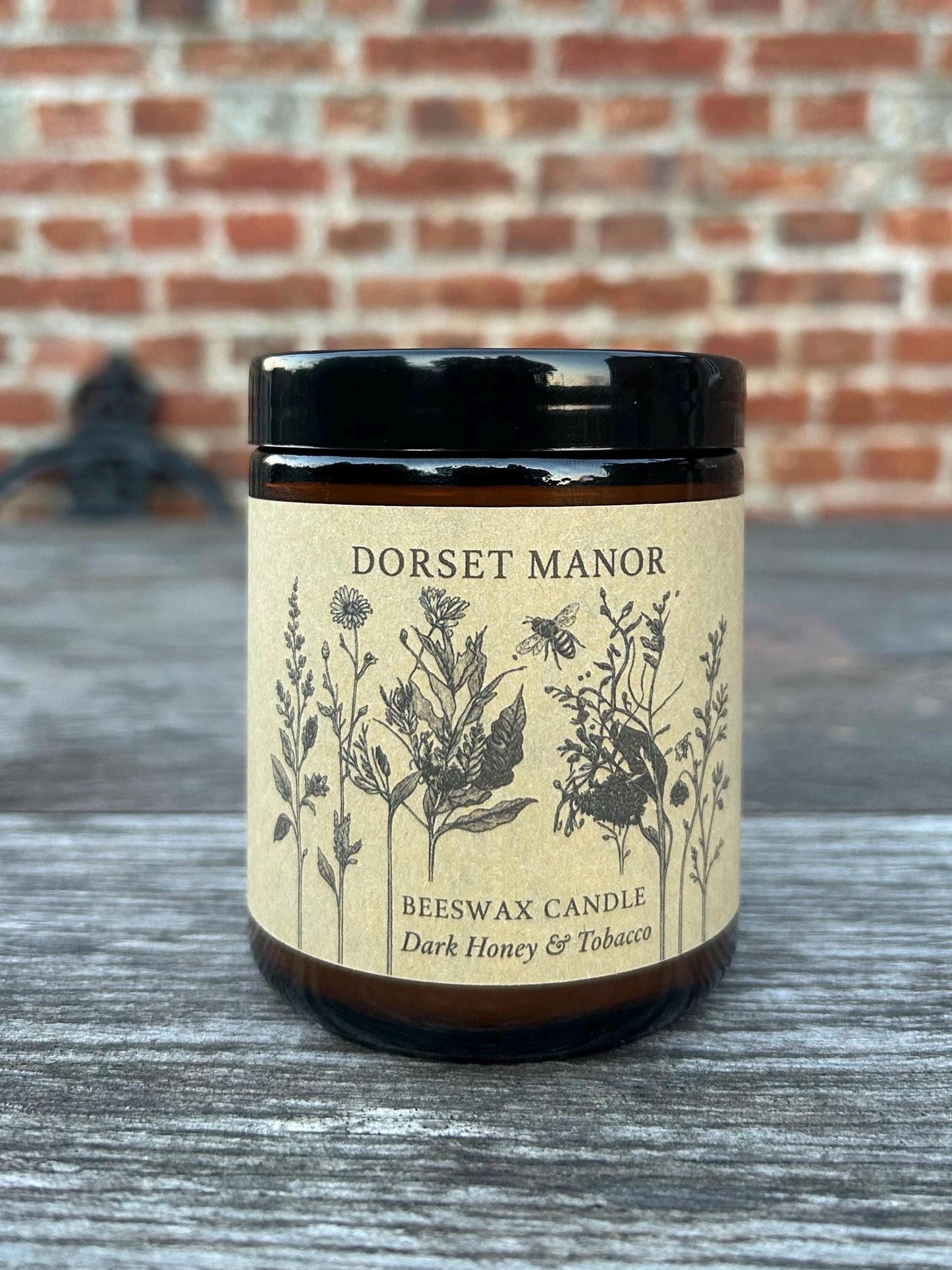 Dark Honey & Tobacco Beeswax Candle 8oz