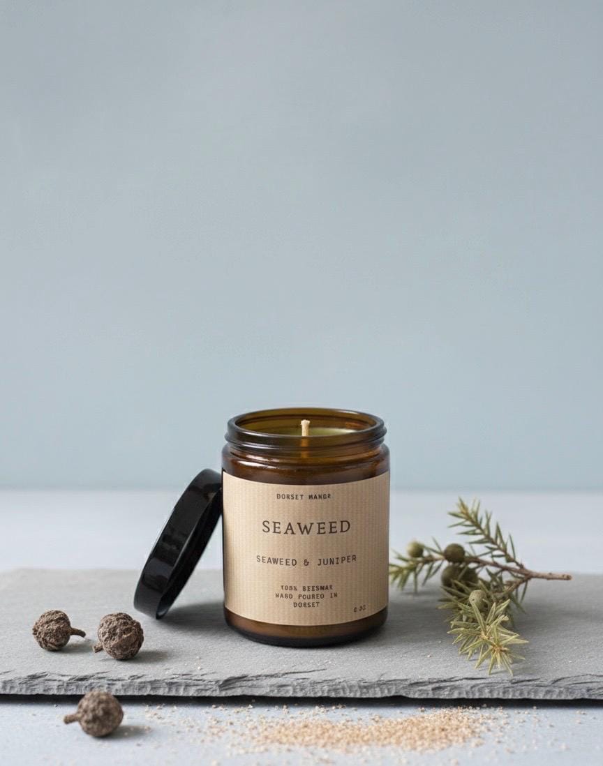 Seaweed Beeswax Candle 8oz