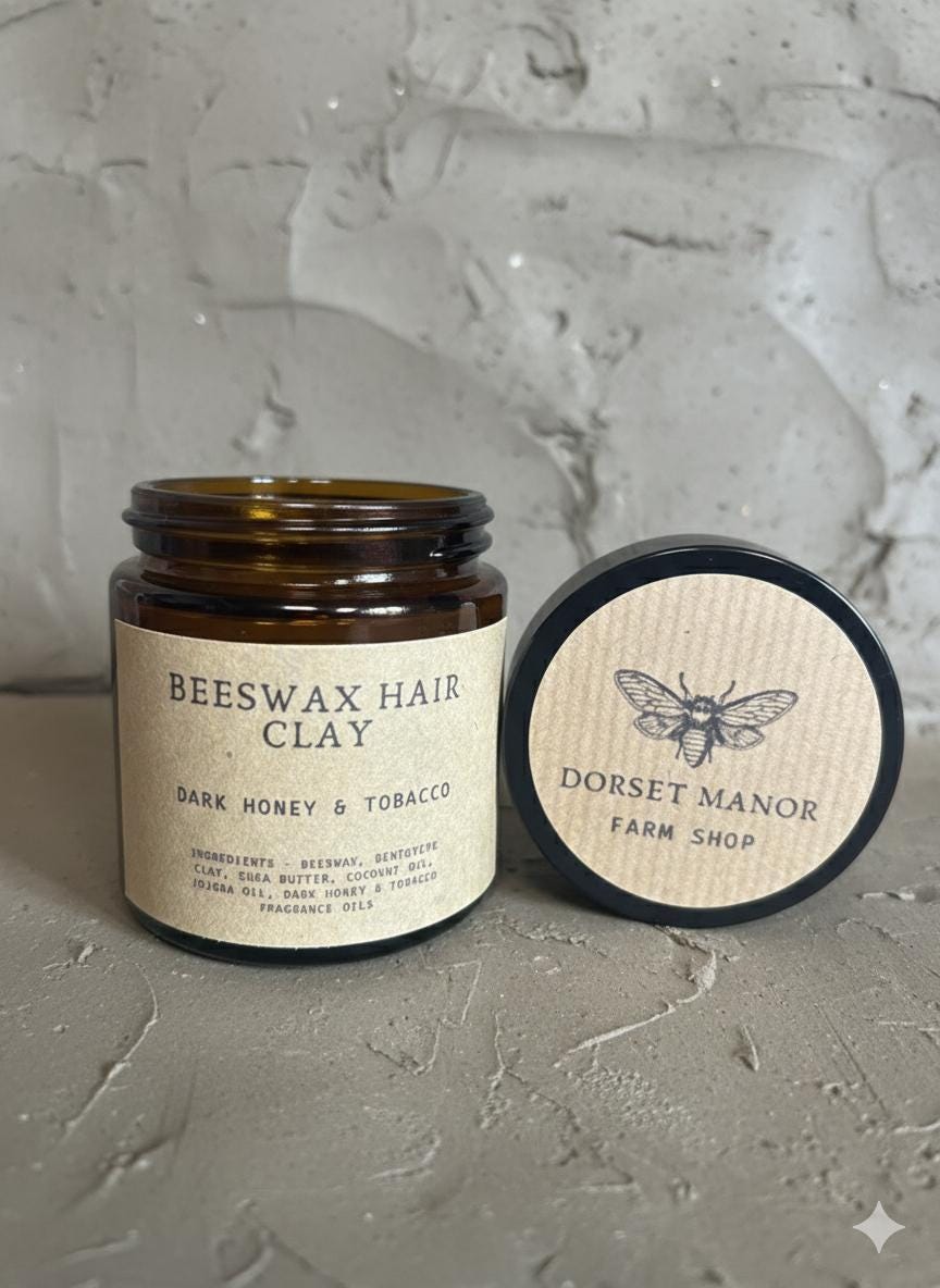 Organic Beeswax Hair Styling Clay 4oz